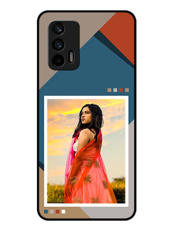 Custom Realme X7 Max 5G Personalized Glass Phone Case - Retro color pallet Design