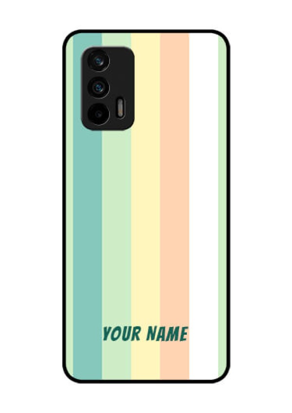 Realme X7 Max 5G Photo Printing on Glass Case - Multi-colour Stripes Design
