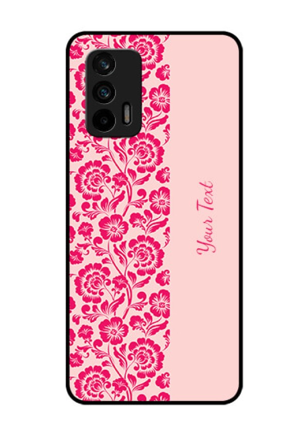 Realme X7 Max 5G Custom Glass Phone Case - Attractive Floral Pattern Design