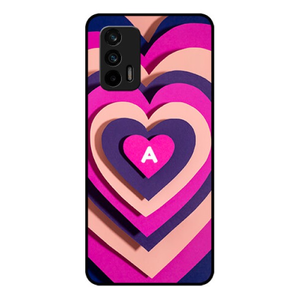Realme X7 Max 5G Custom Glass Mobile Case - Cute Heart Pattern Design Realme X7 Max 5G Custom Glass Mobile Case - Cute Heart Pattern Design