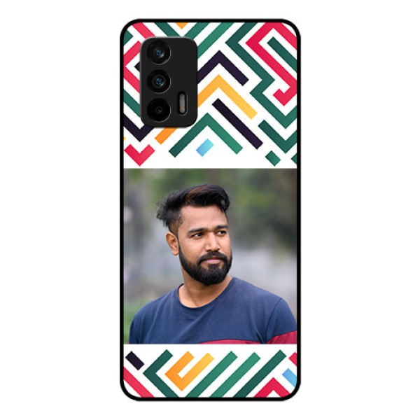 Realme X7 Max 5G Personalized Glass Phone Case - Colorful Maze Pattern Design Realme X7 Max 5G Personalized Glass Phone Case - Colorful Maze Pattern Design