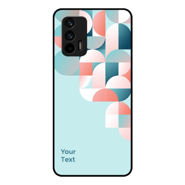 Realme X7 Max 5G Custom Glass Phone Case - Stylish Semi-circle Pattern Design Realme X7 Max 5G Custom Glass Phone Case - Stylish Semi-circle Pattern Design