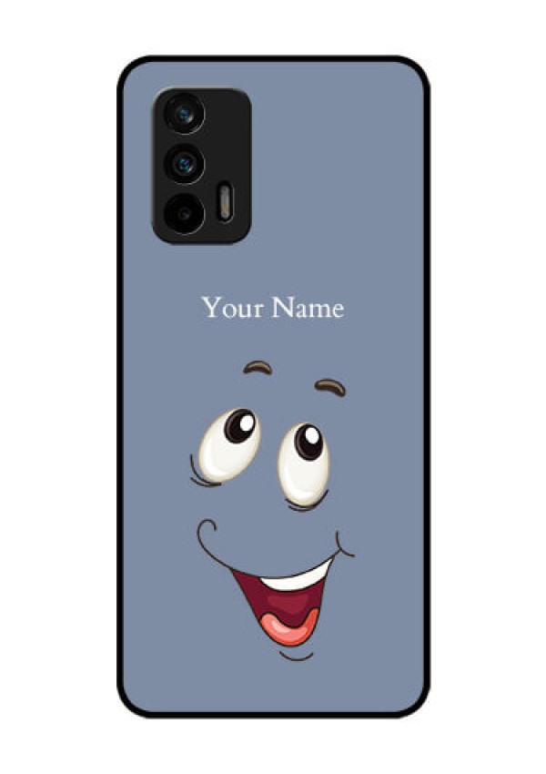 Realme X7 Max 5G Photo Printing on Glass Case - Laughing Cartoon Face Design