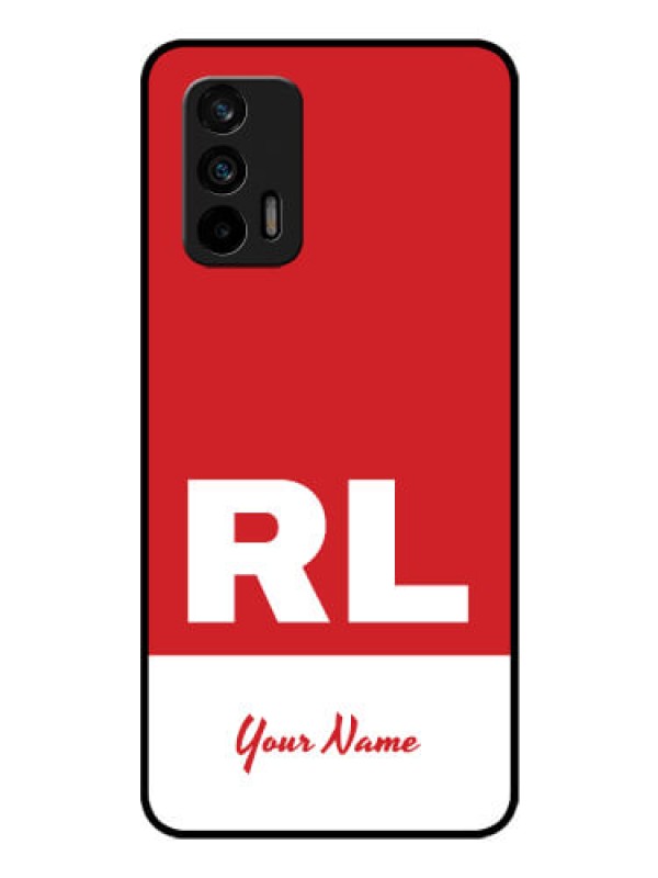 Custom Realme X7 Max 5G Personalized Glass Phone Case - dual tone custom text Design