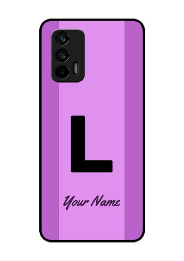 Realme X7 Max 5G Custom Glass Phone Case - Tricolor custom text Design