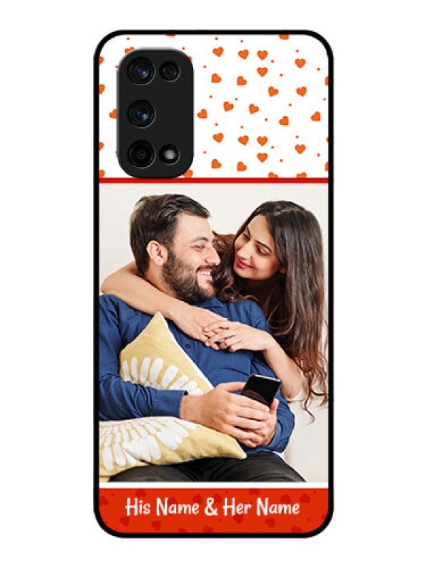 Custom Realme X7 Pro Custom Glass Phone Case  - Orange Love Symbol Design