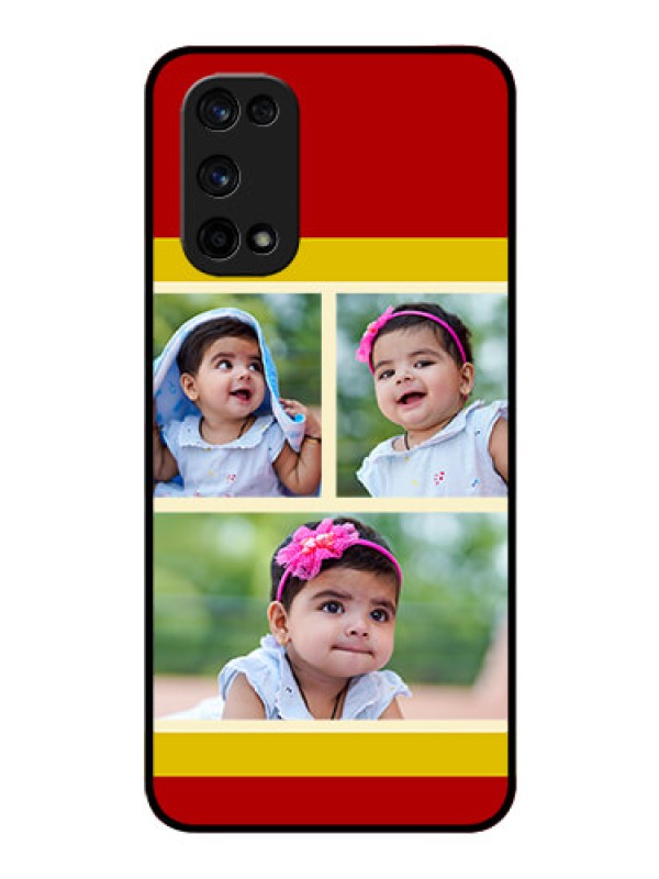 Custom Realme X7 Pro Custom Glass Mobile Case  - Multiple Pic Upload Design