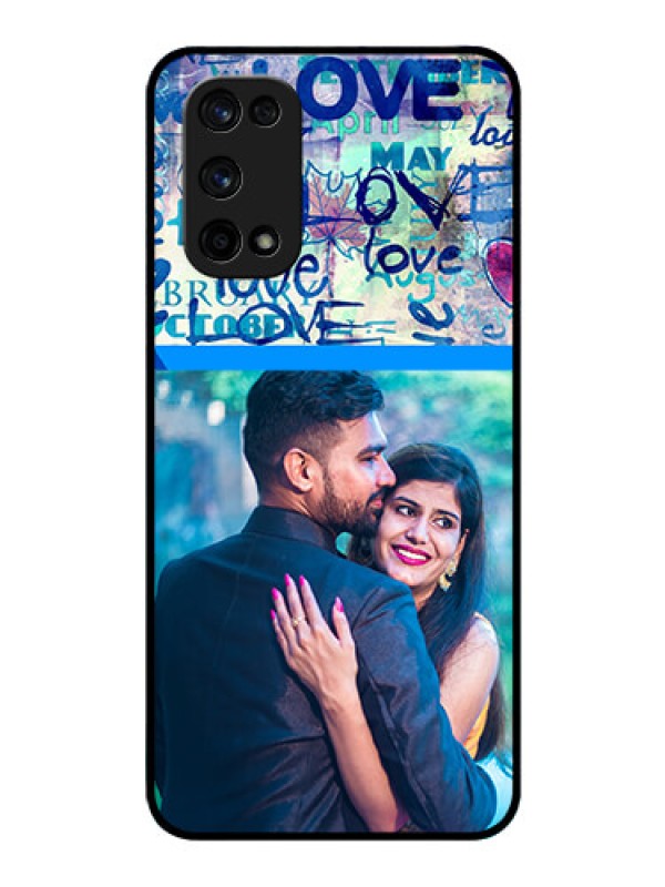Custom Realme X7 Pro Custom Glass Mobile Case  - Colorful Love Design