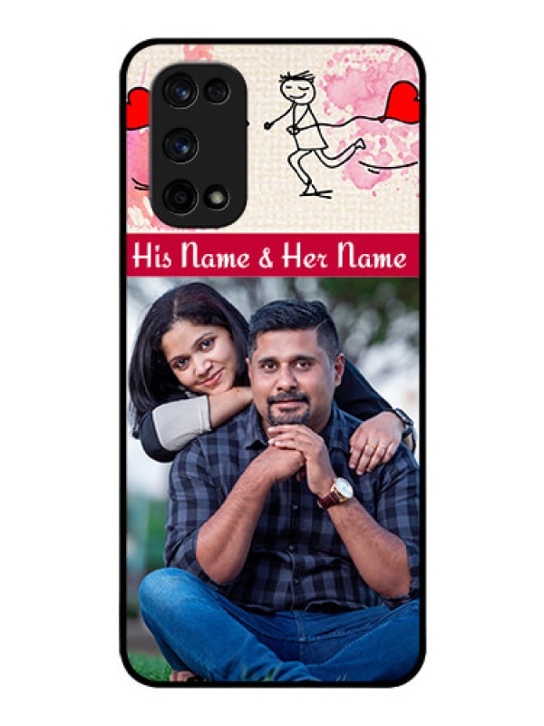 Custom Realme X7 Pro Photo Printing on Glass Case  - You and Me Case Design