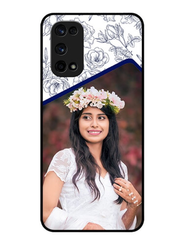 Custom Realme X7 Pro Personalized Glass Phone Case  - Premium Floral Design
