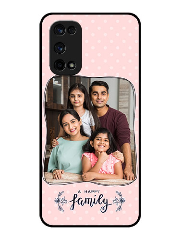 Custom Realme X7 Pro Custom Glass Phone Case  - Family with Dots Design