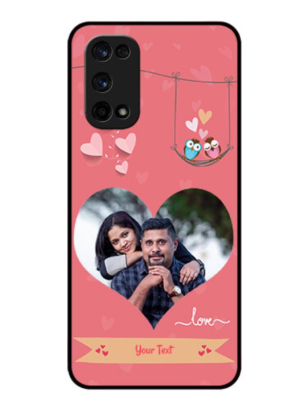 Custom Realme X7 Pro Personalized Glass Phone Case  - Peach Color Love Design 