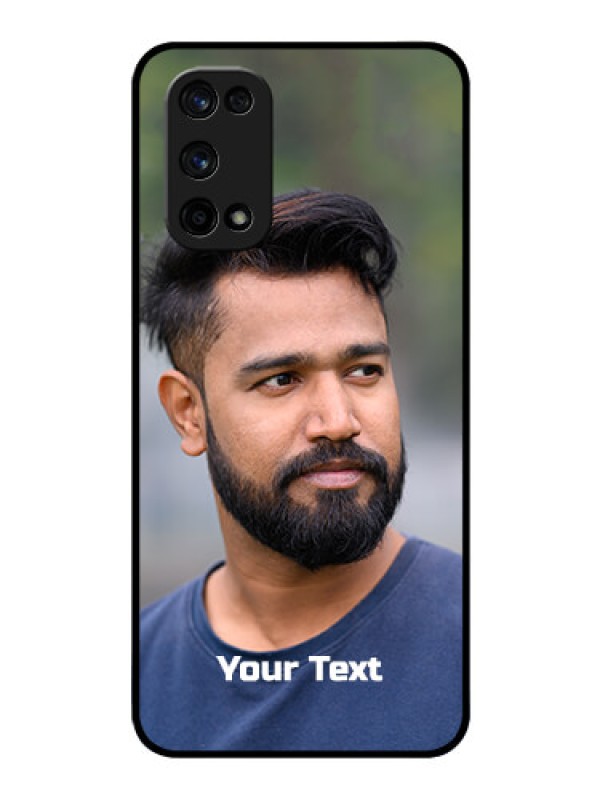 Custom Realme X7 Pro Glass Mobile Cover: Photo with Text