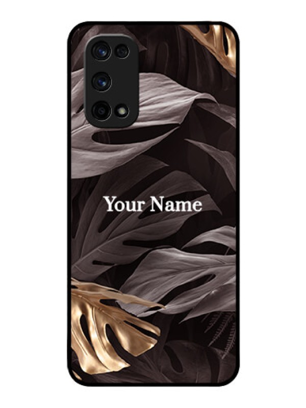 Custom Realme X7 Pro Personalised Glass Phone Case - Wild Leaves digital paint Design