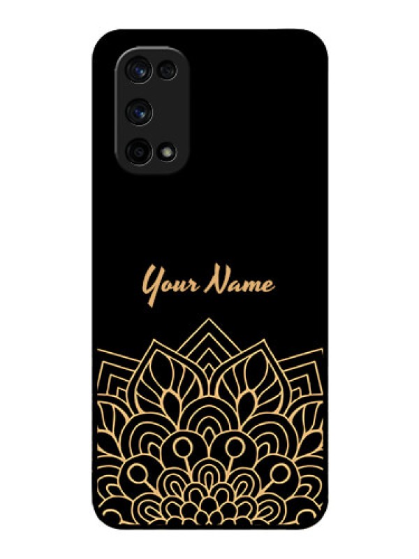 Custom Realme X7 Pro Custom Glass Phone Case - Golden mandala Design