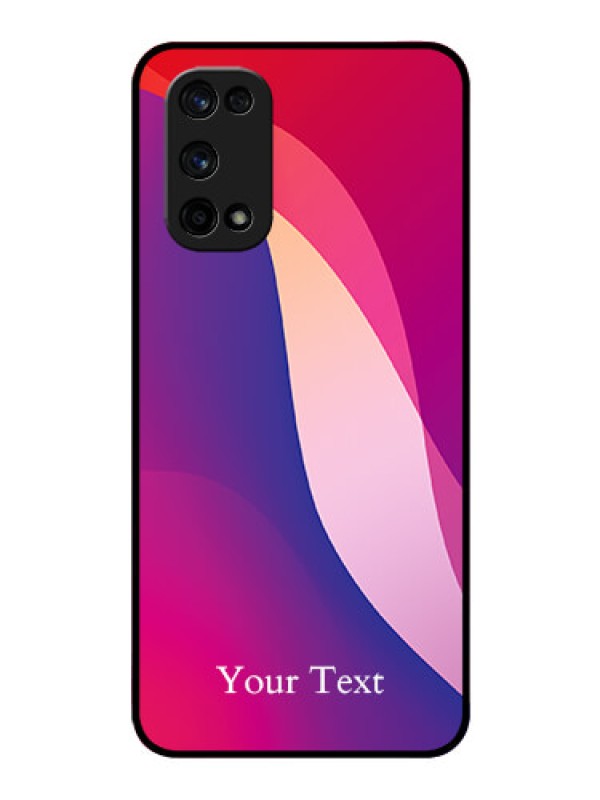 Custom Realme X7 Pro Personalized Glass Phone Case - Digital abstract Overlap Design