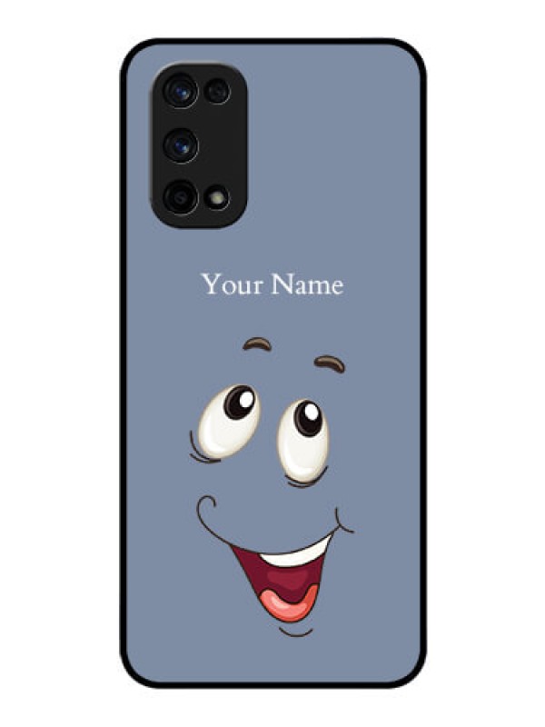 Custom Realme X7 Pro Photo Printing on Glass Case - Laughing Cartoon Face Design