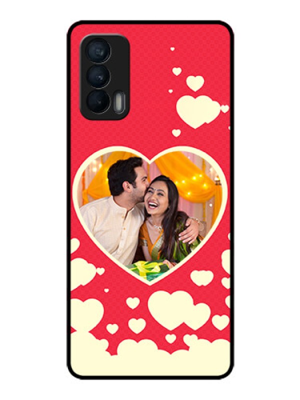 Custom Realme X7 Custom Glass Mobile Case  - Love Symbols Phone Cover Design