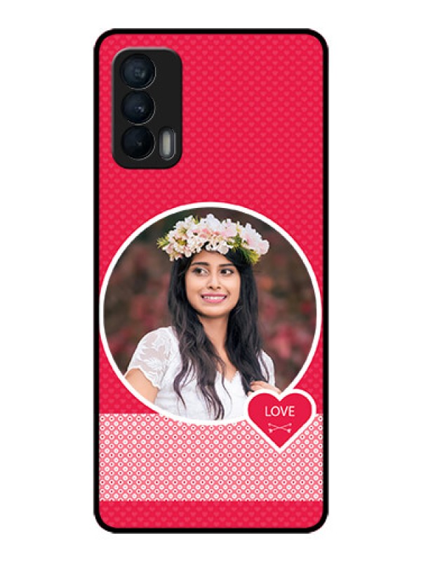 Custom Realme X7 Personalised Glass Phone Case  - Pink Pattern Design