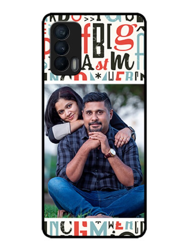 Custom Realme X7 Personalized Glass Phone Case  - Alphabet Design