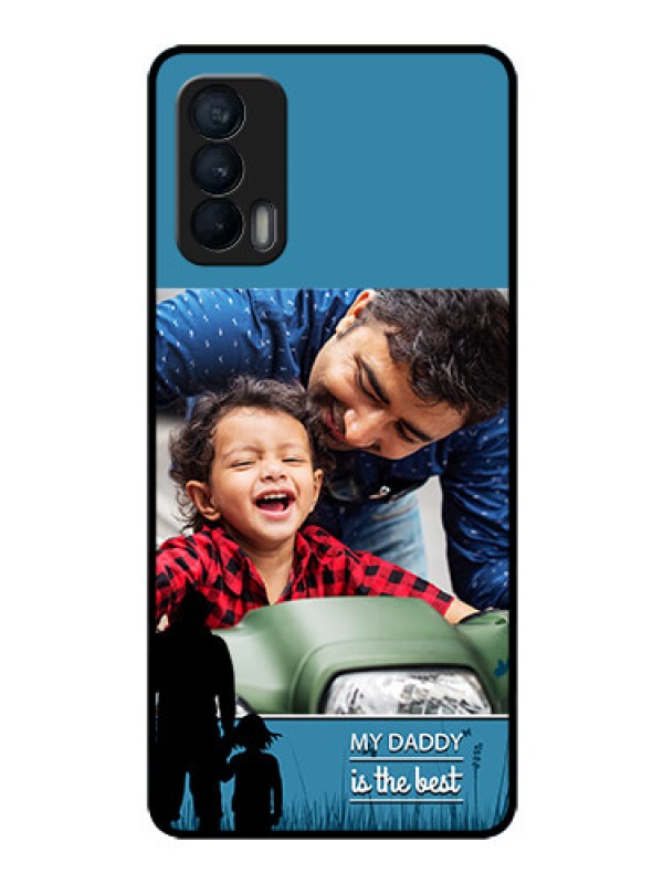 Custom Realme X7 Custom Glass Mobile Case  - Best dad design 