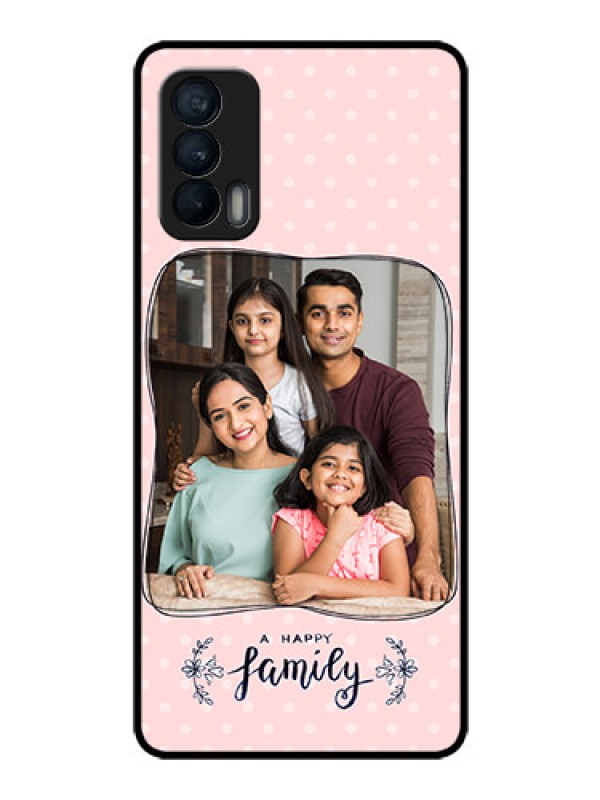 Custom Realme X7 Custom Glass Phone Case  - Family with Dots Design