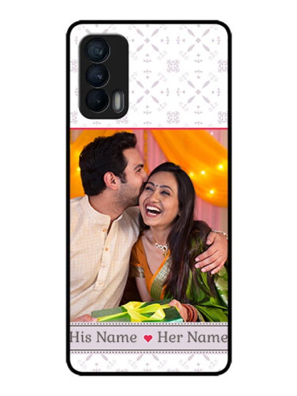 Custom Realme X7 Custom Glass Mobile Case  - with Photo and Ethnic Design