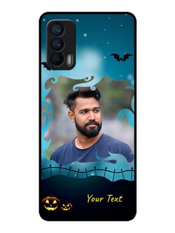 Custom Realme X7 Custom Glass Phone Case  - Halloween frame design