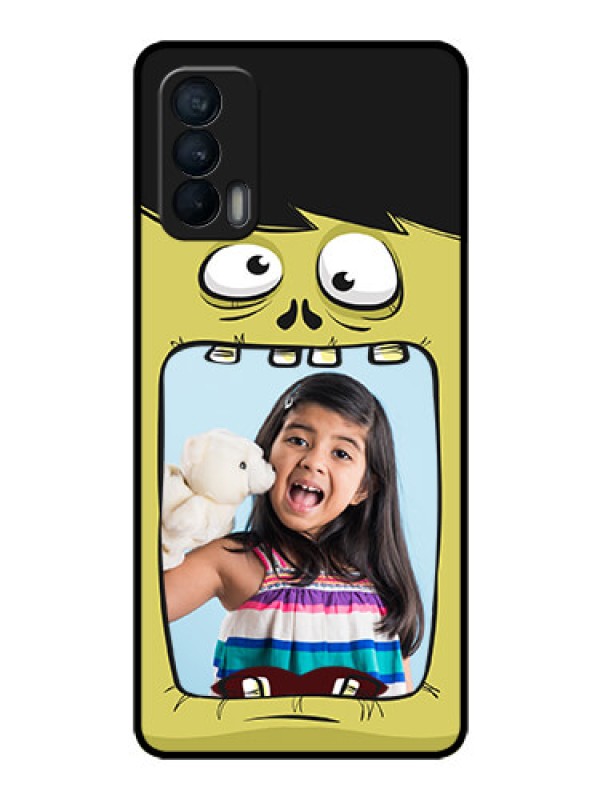 Custom Realme X7 Personalized Glass Phone Case  - Cartoon monster back case Design