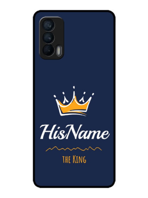 Custom Realme X7 Glass Phone Case King with Name
