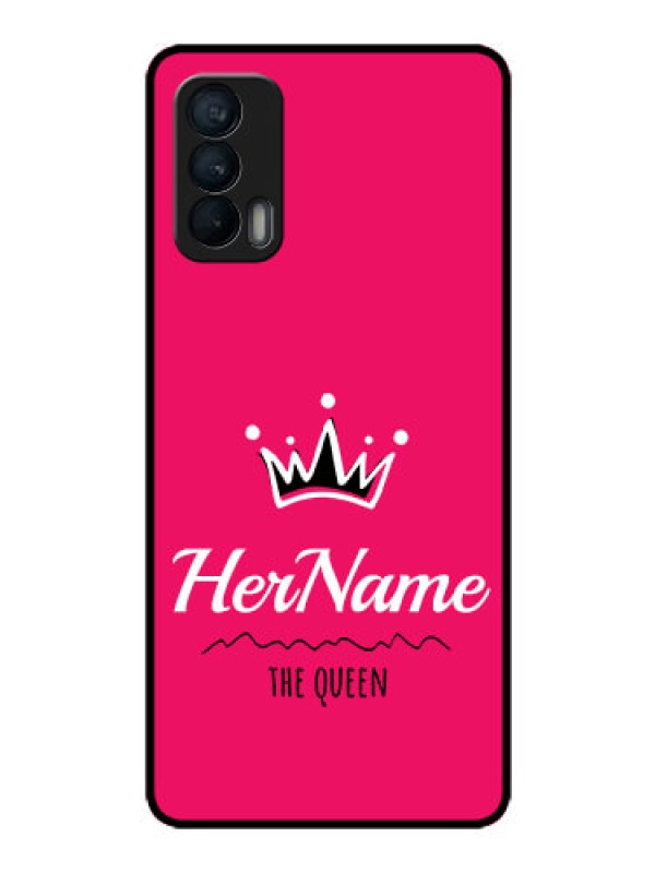 Custom Realme X7 Glass Phone Case Queen with Name
