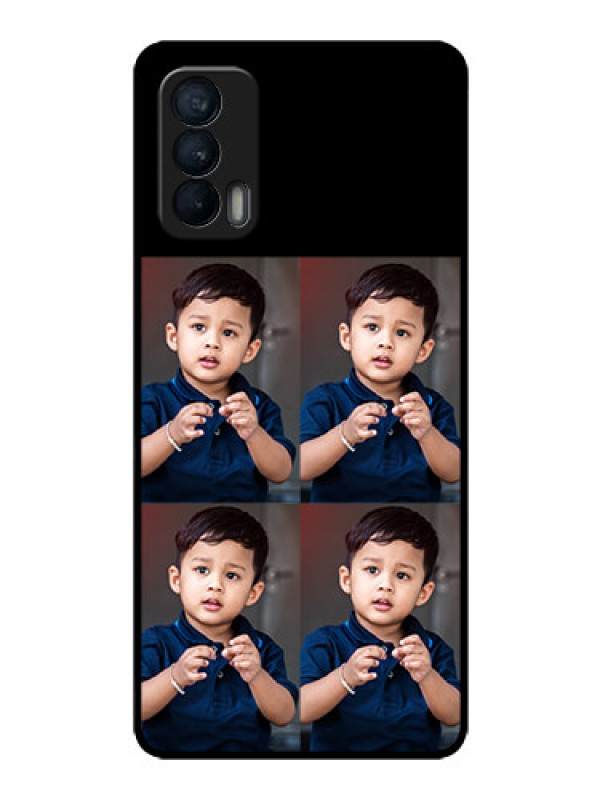 Custom Realme X7 4 Image Holder on Glass Mobile Cover