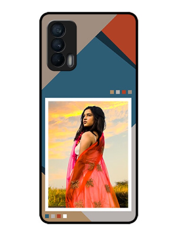 Custom Realme X7 Personalized Glass Phone Case - Retro color pallet Design