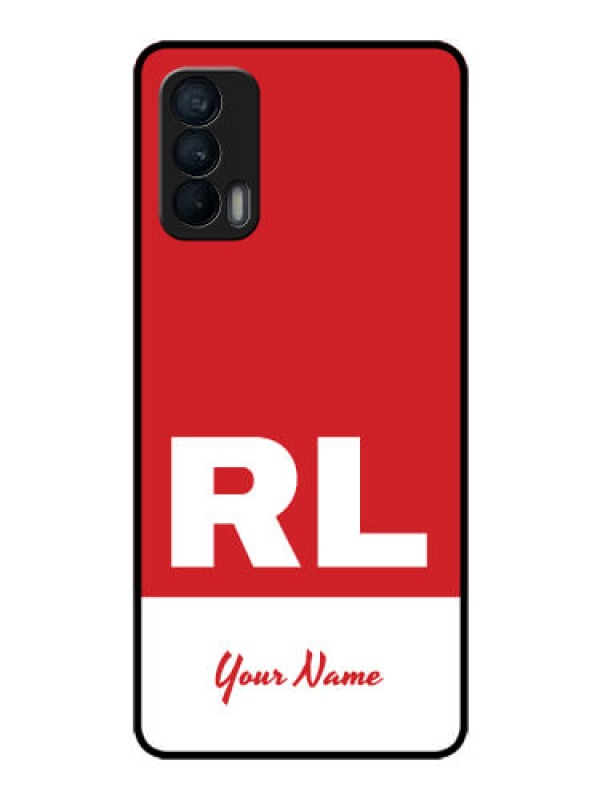 Custom Realme X7 Personalized Glass Phone Case - dual tone custom text Design