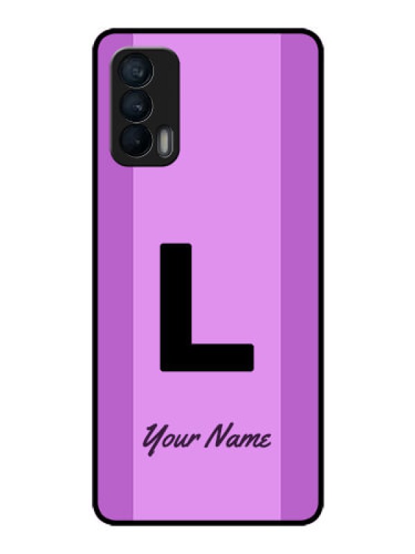 Custom Realme X7 Custom Glass Phone Case - Tricolor custom text Design