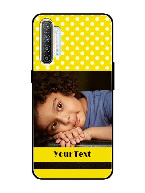 Custom Realme XT Custom Glass Phone Case  - Bright Yellow Case Design