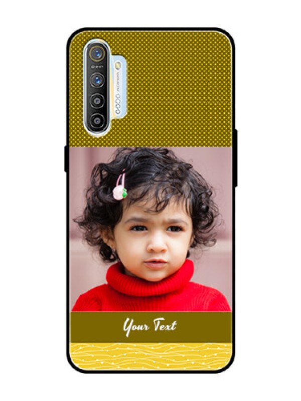 Custom Realme XT Custom Glass Phone Case  - Simple Green Color Design