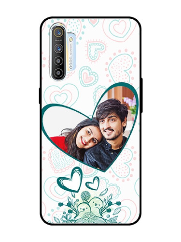 Custom Realme XT Photo Printing on Glass Case  - Premium Couple Design