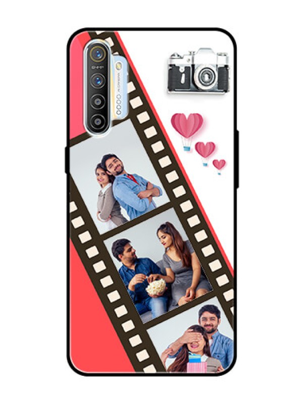 Custom Realme XT Personalized Glass Phone Case  - 3 Image Holder with Film Reel