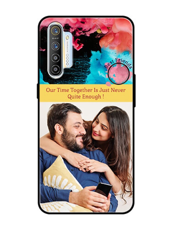 Custom Realme XT Custom Glass Mobile Case  - Quote with Acrylic Painting Design