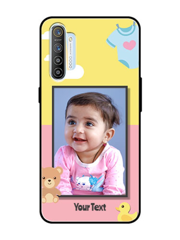 Custom Realme XT Photo Printing on Glass Case  - Kids 2 Color Design