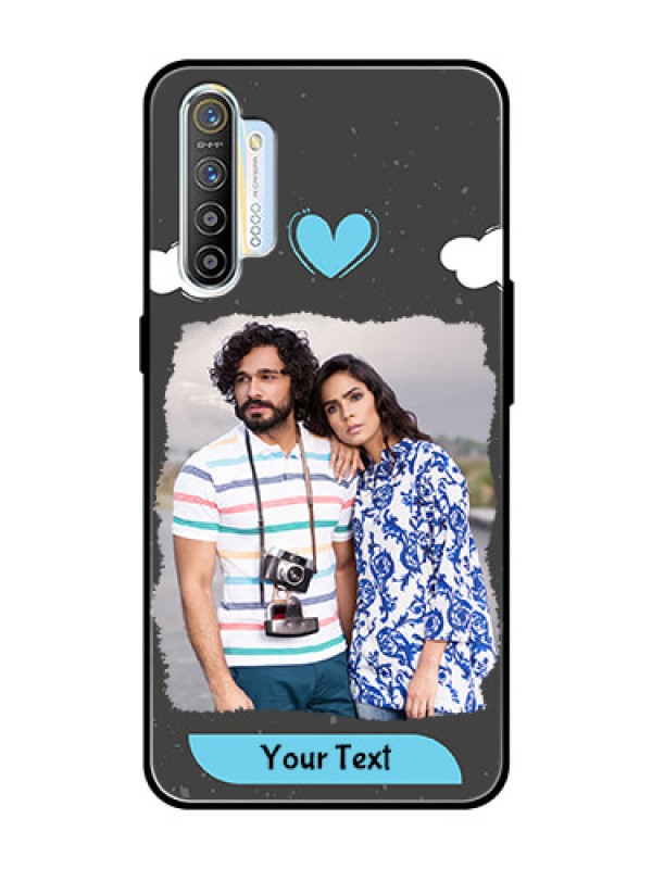 Custom Realme XT Custom Glass Phone Case  - Splashes with love doodles Design