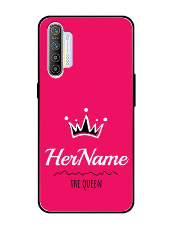 Custom Realme Xt Glass Phone Case Queen with Name