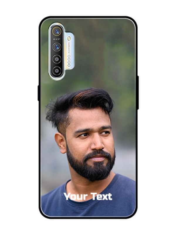 Custom Realme Xt Glass Mobile Cover: Photo with Text