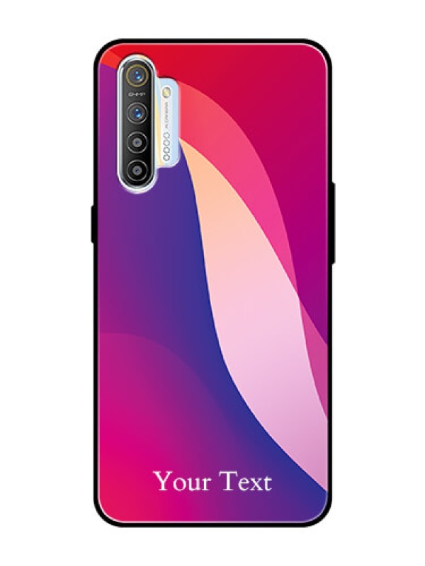 Custom Realme Xt Personalized Glass Phone Case - Digital abstract Overlap Design