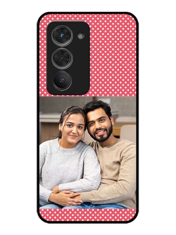 Custom Redmi 15 5G Custom Glass Phone Case - White Dotted Design