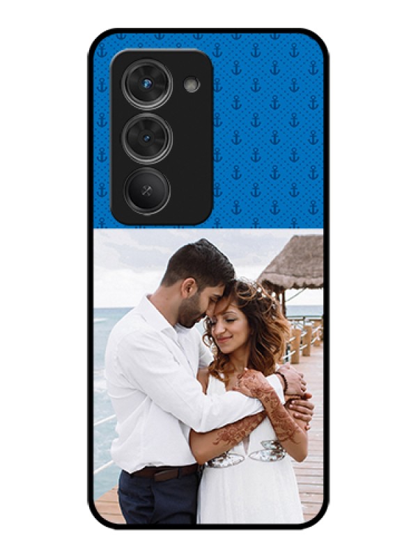 Custom Redmi 15 5G Custom Glass Phone Case - Blue Anchors Design