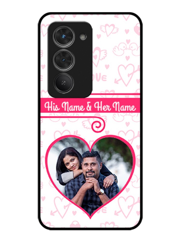 Custom Redmi 15 5G Custom Glass Phone Case - Heart Shape Love Design