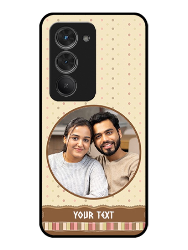 Custom Redmi 15 5G Custom Glass Phone Case - Brown Dotted Mobile Case Design