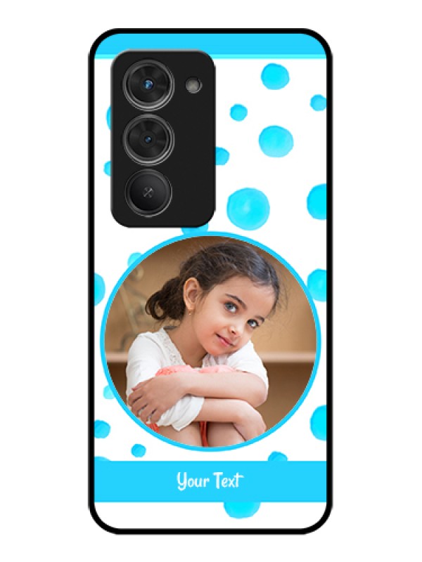 Custom Redmi 15 5G Custom Glass Phone Case - Blue Bubbles Pattern Design